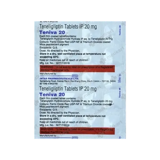 teniva 20mg tablet 20's